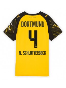 Billige Borussia Dortmund Nico Schlotterbeck #4 Hjemmedrakt Dame 2025-26 Kortermet